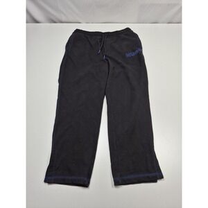 HUGO Sweatpants Mens Large Black Fleece Logo Pants Elastic Waistband Lounge